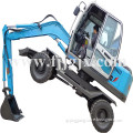 Jg-608s Smallest Size Double Driving Wheels Excavating Machine Construction Excavator Weighted 6 Tons